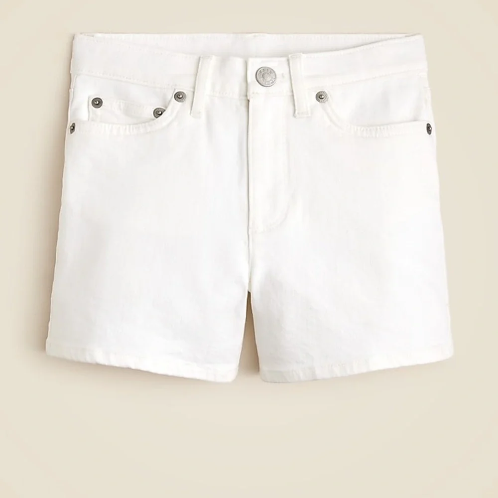 J.Crew Girls' high-rise denim short in white size 14 NWT